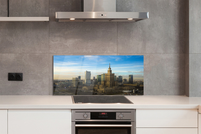 Kitchen Splashback Panorama of skyscrapers in Warsaw