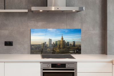 Kitchen Splashback Panorama of skyscrapers in Warsaw