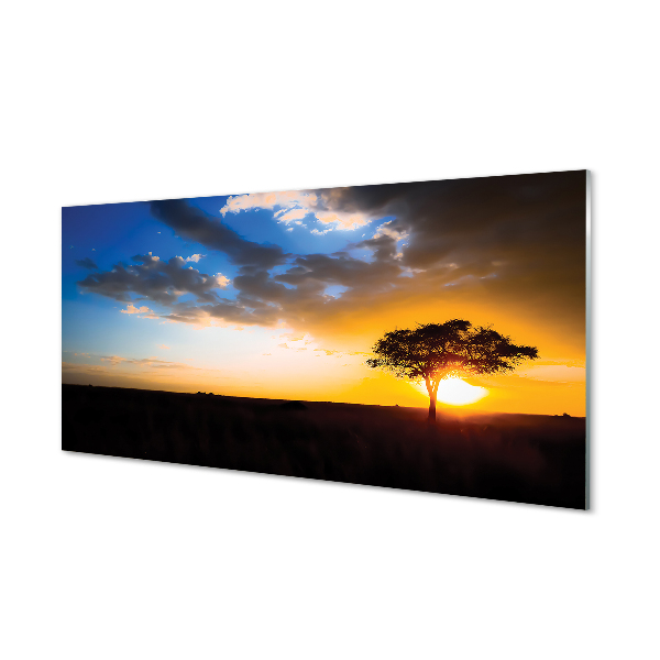Kitchen Splashback tree clouds