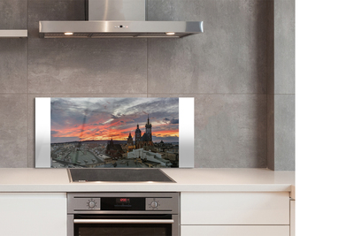 Kitchen Splashback Sunset Panorama Krakow