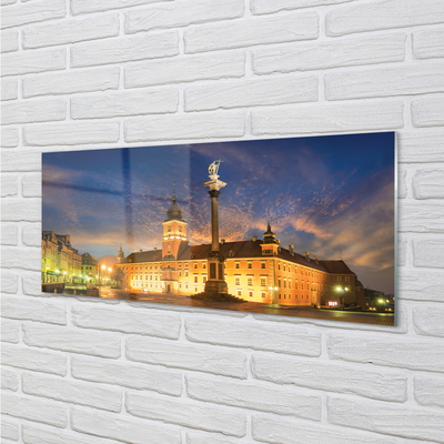 Kitchen Splashback Warsaw Old Town Sunset