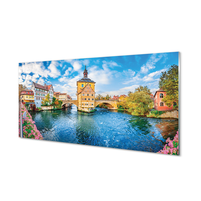 Kitchen Splashback Germany old bridges of the river in the city