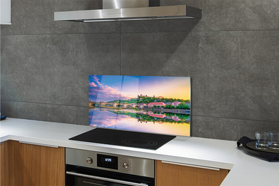 Kitchen Splashback River Sunset Germany