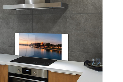 Kitchen Splashback Krakow Sunset River Lock