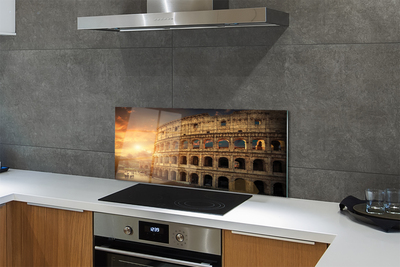 Kitchen Splashback Sunset Rome Colosseum