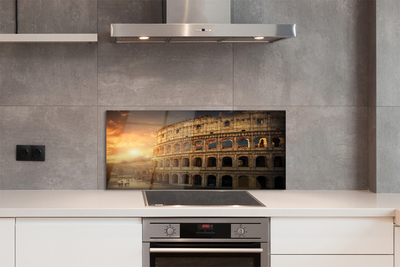 Kitchen Splashback Sunset Rome Colosseum