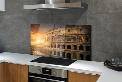 Kitchen Splashback Sunset Rome Colosseum