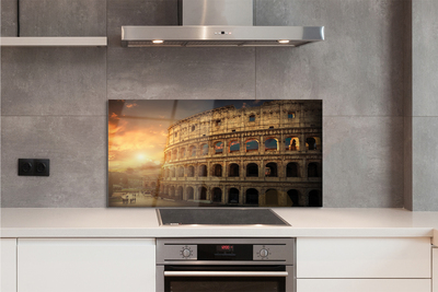 Kitchen Splashback Sunset Rome Colosseum