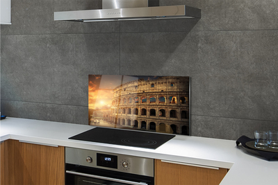 Kitchen Splashback Sunset Rome Colosseum