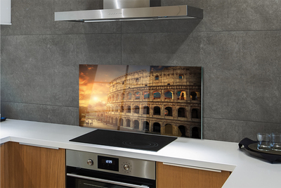 Kitchen Splashback Sunset Rome Colosseum