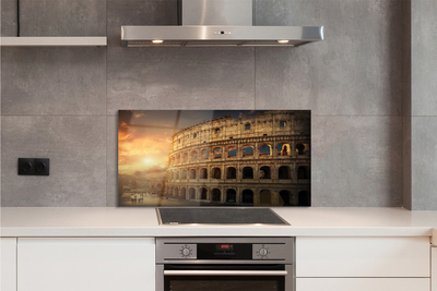 Kitchen Splashback Sunset Rome Colosseum