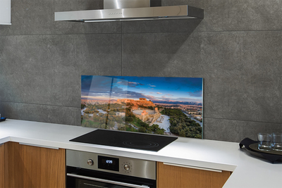 Kitchen Splashback Architecture Panoramic Greece Athens