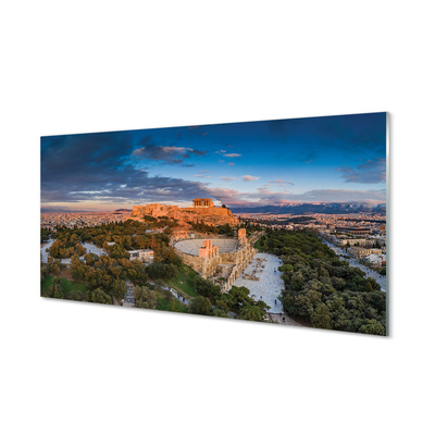 Kitchen Splashback Architecture Panoramic Greece Athens