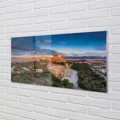 Kitchen Splashback Architecture Panoramic Greece Athens