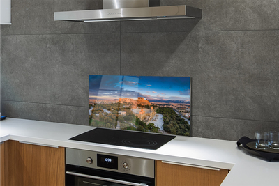 Kitchen Splashback Architecture Panoramic Greece Athens