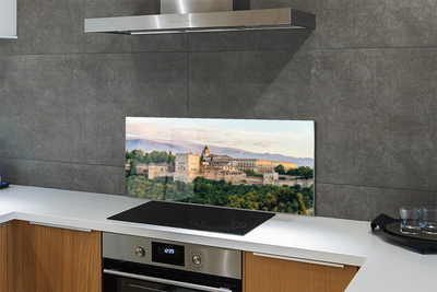 Kitchen Splashback Spain Castle Mountain Forest