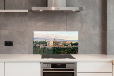 Kitchen Splashback Spain Castle Mountain Forest