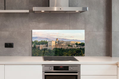 Kitchen Splashback Spain Castle Mountain Forest