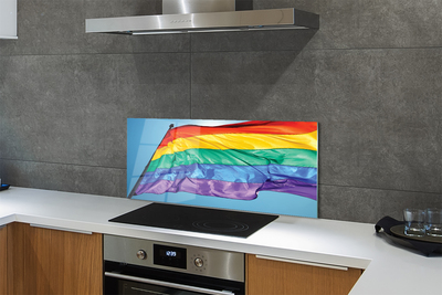 Kitchen Splashback colorful flag