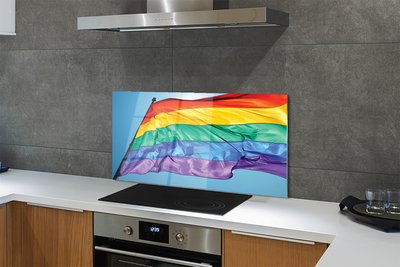 Kitchen Splashback colorful flag
