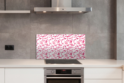 Kitchen Splashback pink birds