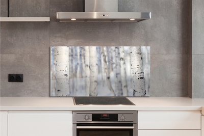 Kitchen Splashback Winter trees in snow