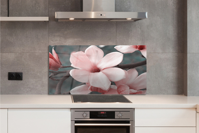 Kitchen Splashback pink flowers