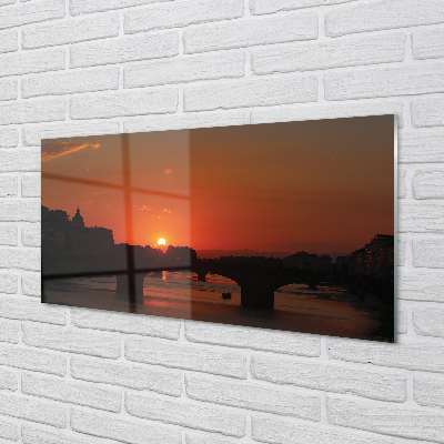 Kitchen Splashback Italy Sunset River Sun