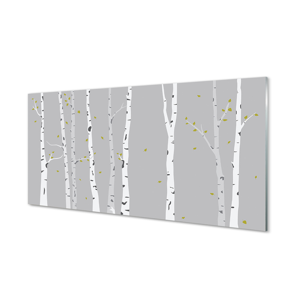 Kitchen Splashback birch Illustration