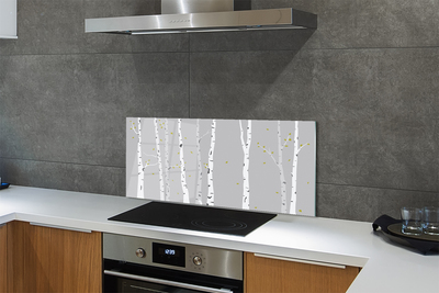 Kitchen Splashback birch Illustration