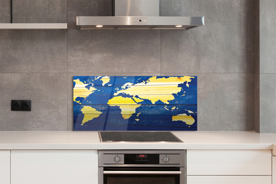 Kitchen Splashback Map of blue signs