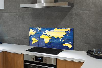 Kitchen Splashback Map of blue signs