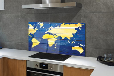 Kitchen Splashback Map of blue signs