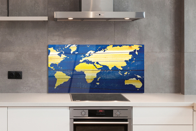 Kitchen Splashback Map of blue signs