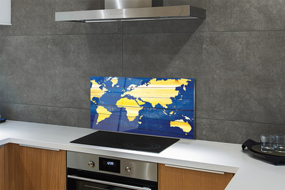 Kitchen Splashback Map of blue signs