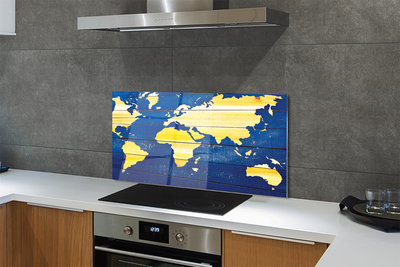 Kitchen Splashback Map of blue signs