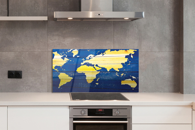 Kitchen Splashback Map of blue signs