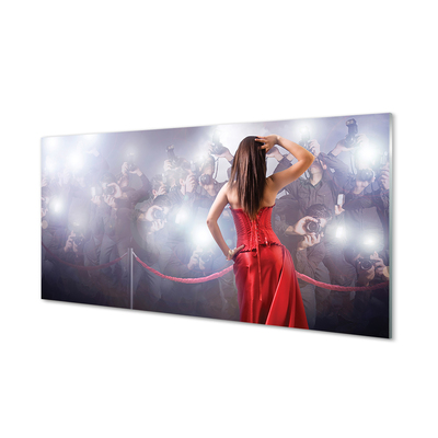 Kitchen Splashback People Women red dress