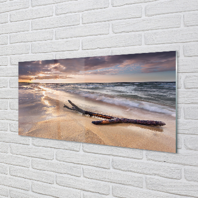 Kitchen Splashback Gdansk beach sunset sea sun