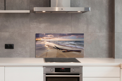 Kitchen Splashback Gdansk beach sunset sea sun