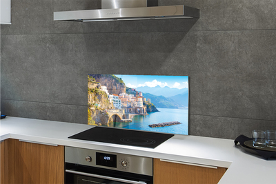 Kitchen Splashback Seagoing vessels from Italy coast