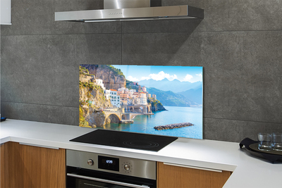 Kitchen Splashback Seagoing vessels from Italy coast