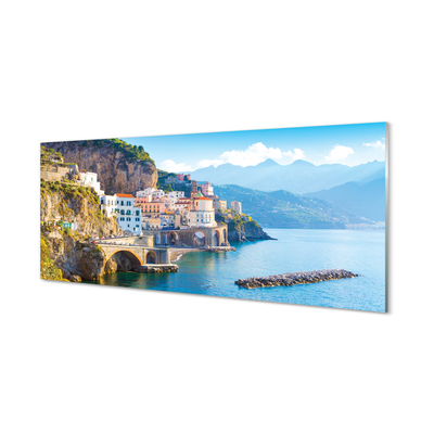 Kitchen Splashback Seagoing vessels from Italy coast