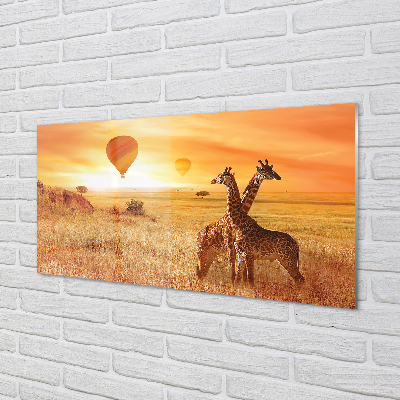 Kitchen Splashback Balloons Sky Giraffe