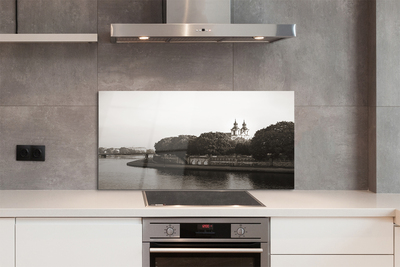 Kitchen Splashback River Bridge Krakow