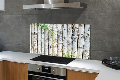 Kitchen Splashback birch leaves