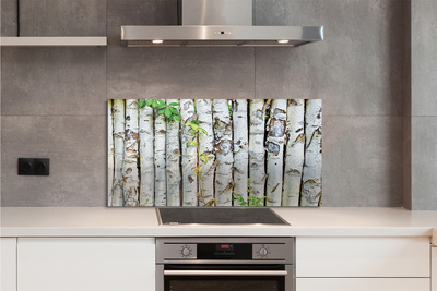 Kitchen Splashback birch leaves