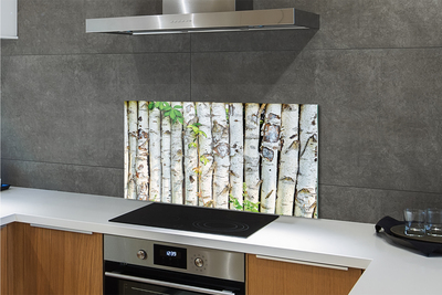 Kitchen Splashback birch leaves