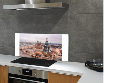 Kitchen Splashback Krakow Panorama winter churches