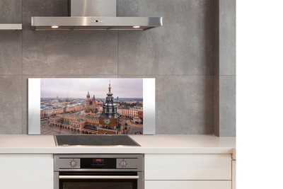 Kitchen Splashback Krakow Panorama winter churches